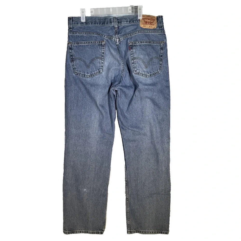 Levis 550 Jeans Mens 36x32 Blue Relaxed Fit Tapered Leg Denim Classic Zip Fly